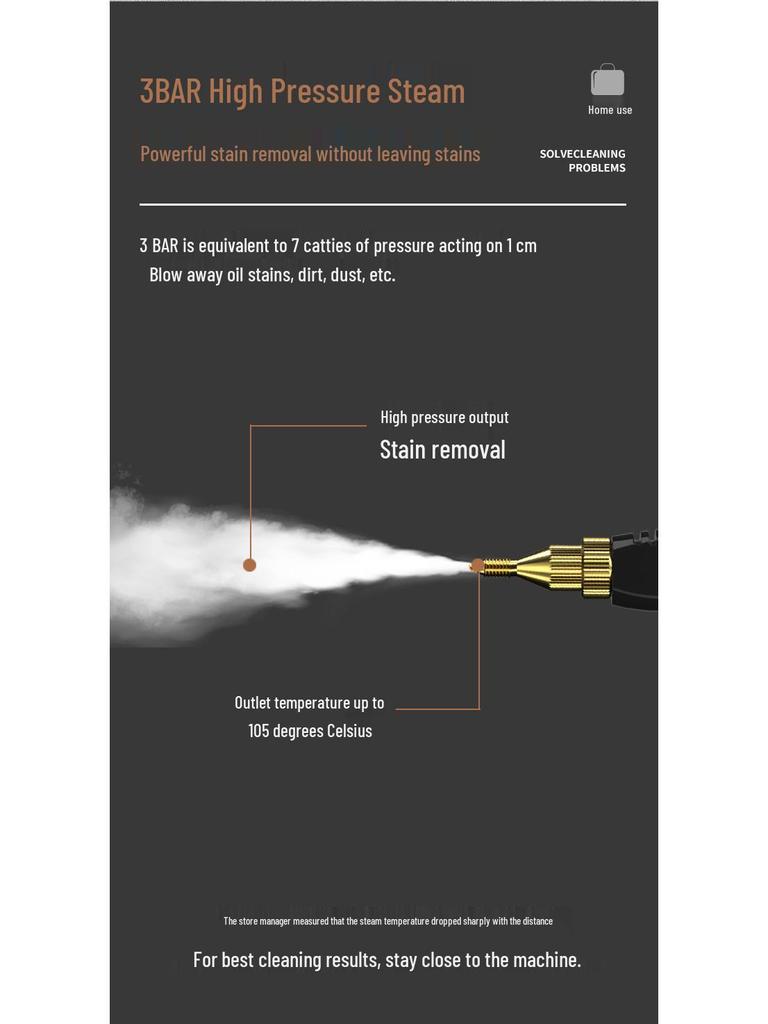 High-Temperature Handheld Steam Cleaner for Quick Household Cleaning