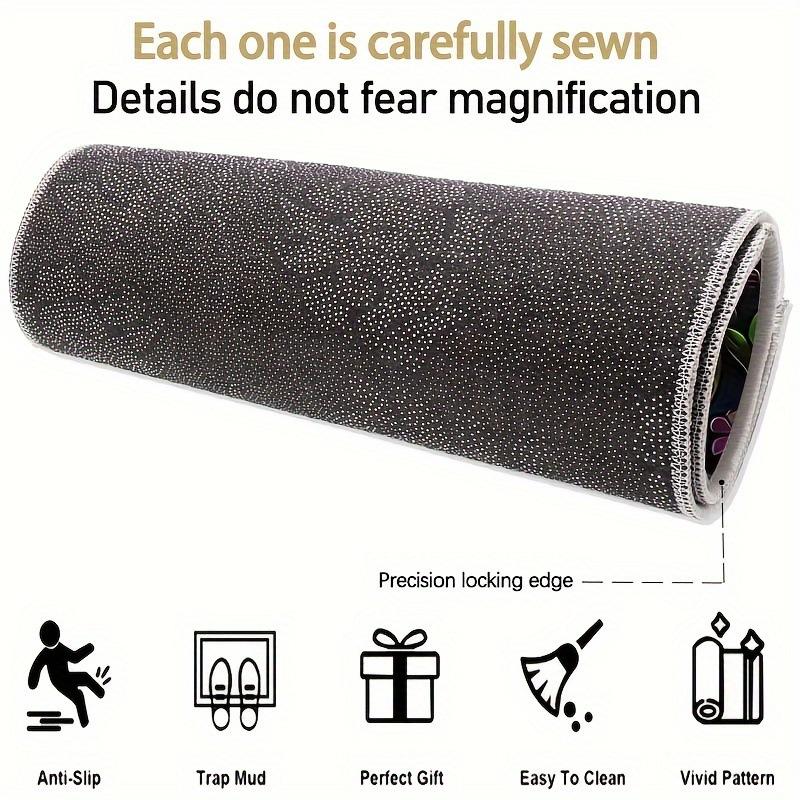 Colorful Pebble Welcome Door Mat - Non-Slip Rubber Backing, Absorbent Doormat for Indoor/Outdoor, Decorative Entrance Mat for Home, Porch