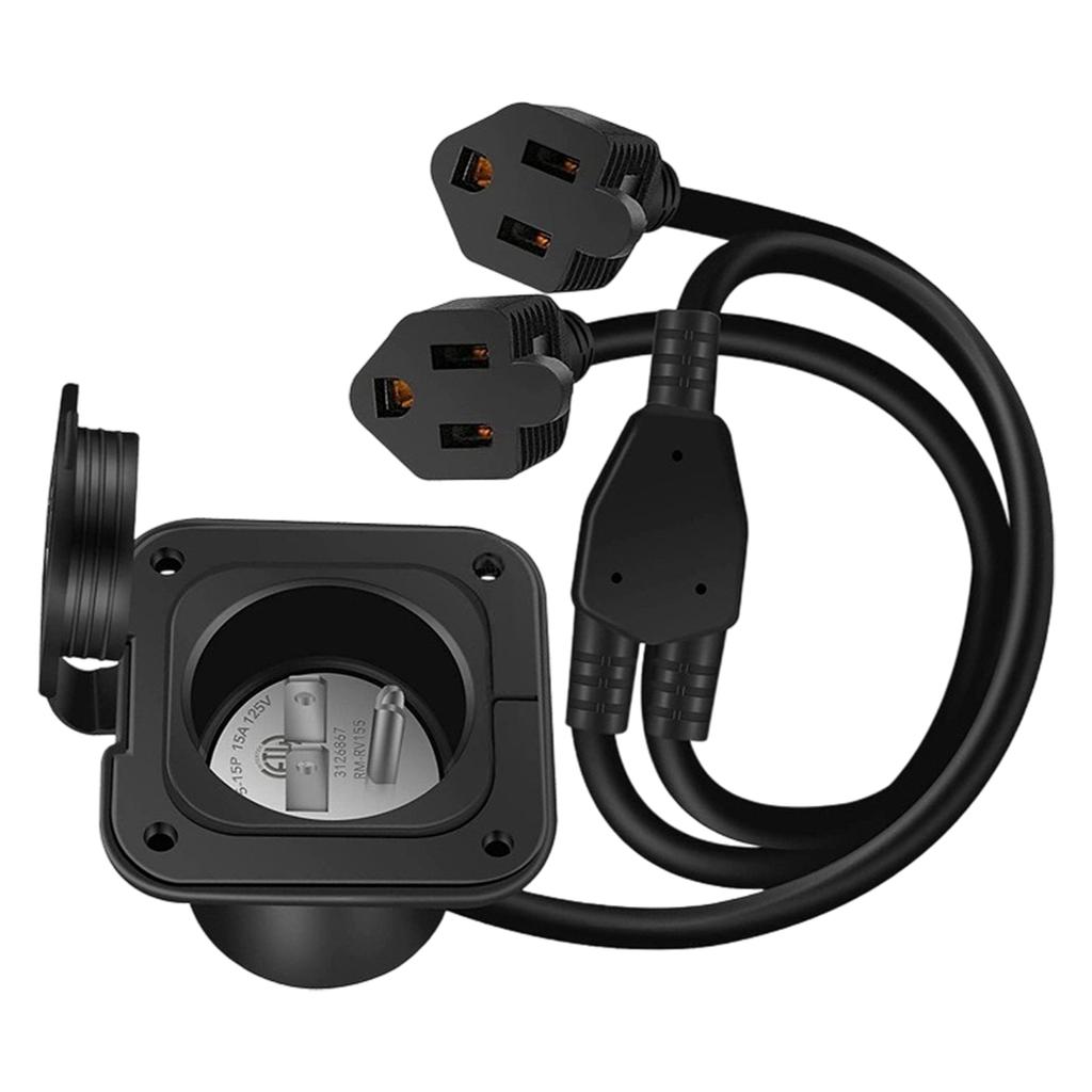 Flexible Length Electrical Cord Waterproof Designs Weather Resistant Power Cord 2 Type for Reliable Camping Power