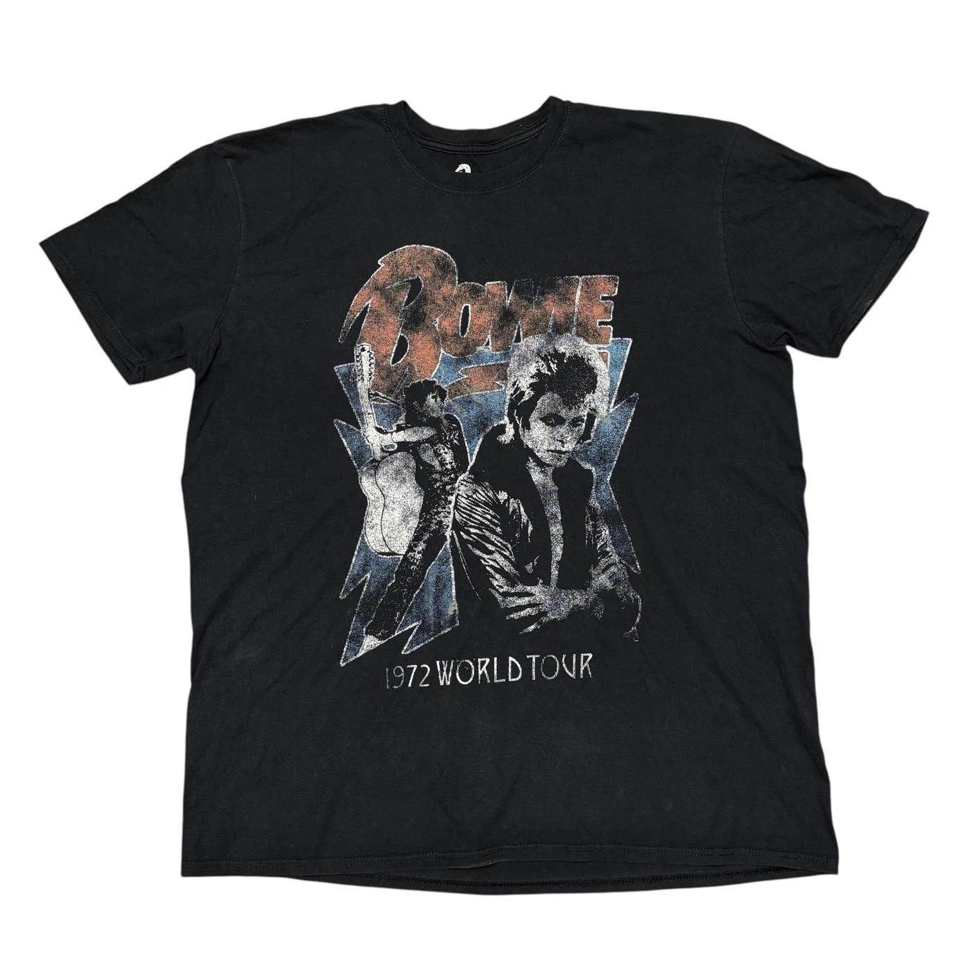 David Bowie Shirt Concert Shirt Tour Shirt Rock Band Shirt 70s Shirt XL