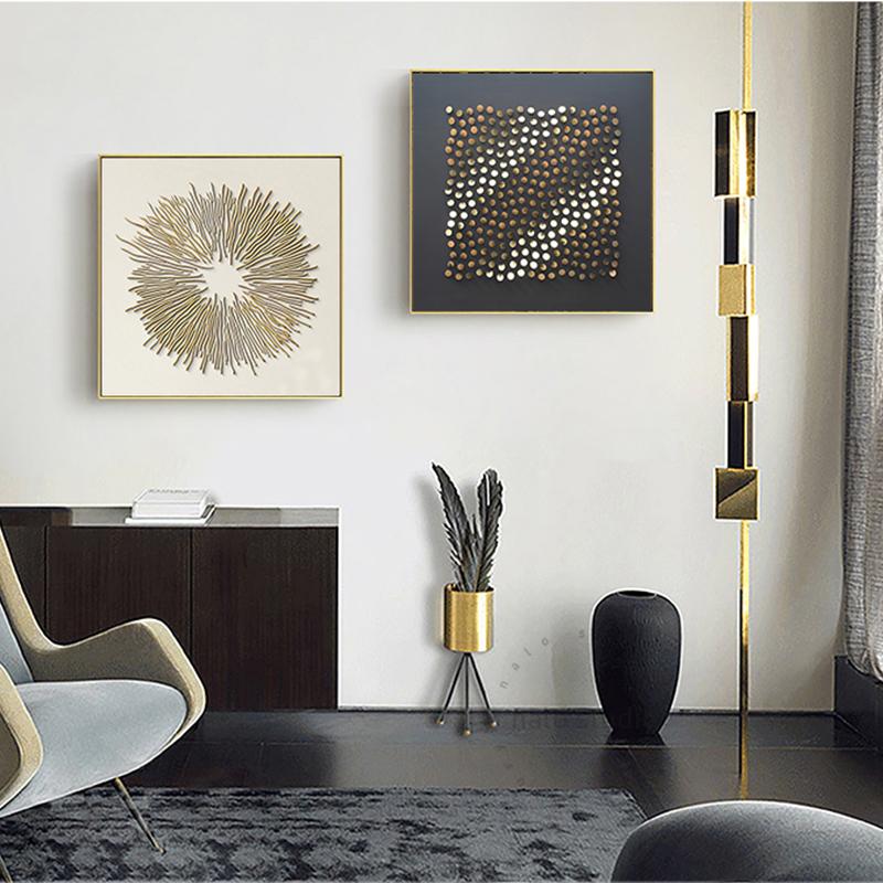 Abstract Vintage Gold Luxury Posters Nordic Canvas Art Painting Home Decor Wall Art Retro Print Living Room Minimalist Picture