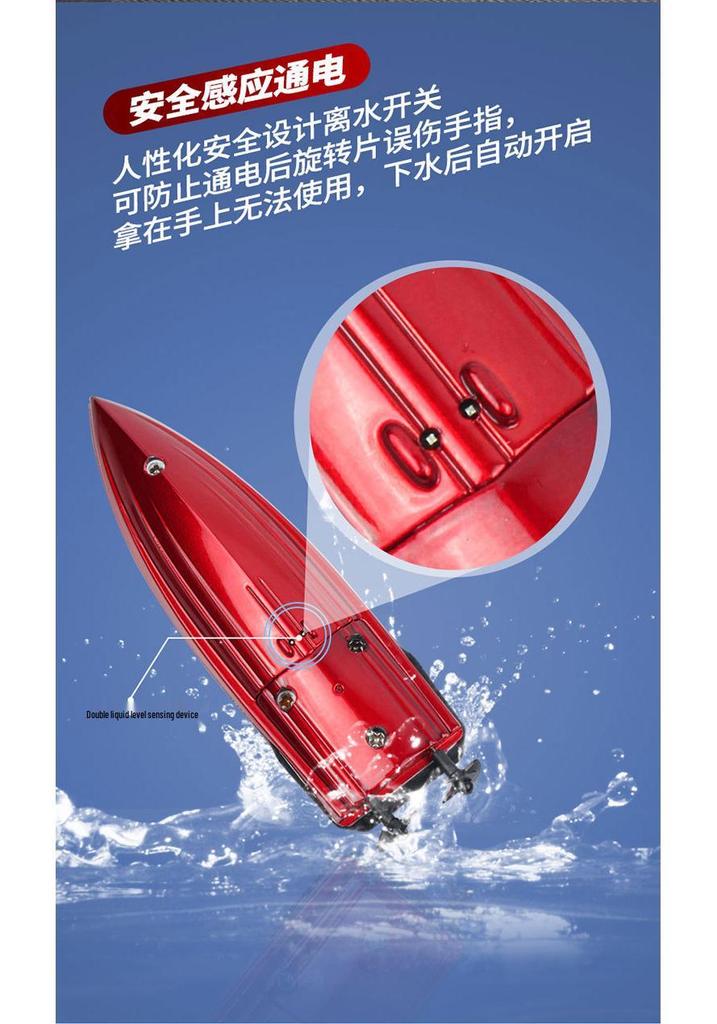 2.4G Wireless Long-Range Electric Speedboat for Kids - High-Speed Mini Remote Control Racing Motorboat