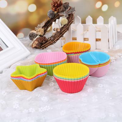 6 Stücke Silikon Kuchen Cupcake Tasse Kuchen Werkzeug Backformen Backen Silikonform Cupcake
