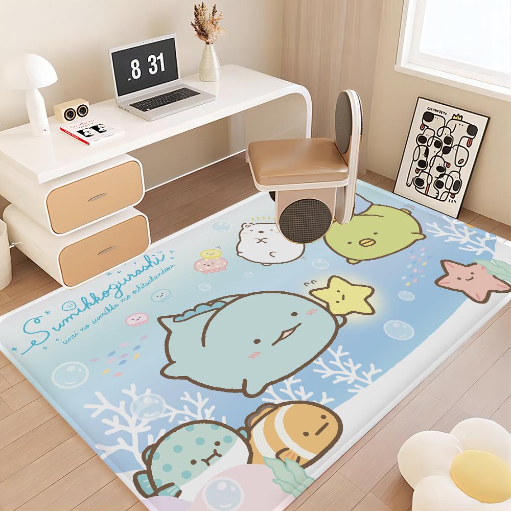 Cartoon Pink Sumikko Gurashi  Floor Mat Floor Mat INS Style Soft Bedroom Floor House Laundry Mat Anti-skid Household Carpets