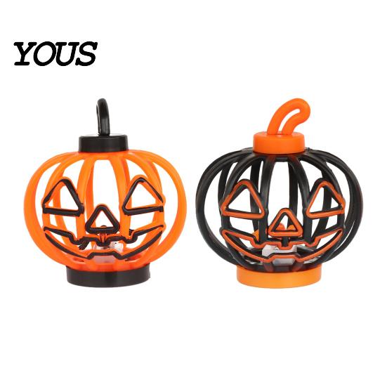 Battery Operated Pumpkin Light Halloween Lantern, LED Up Hollow Ornament, Table Centerpiece Statue with Warm for Indoor Outdoor Party Decor