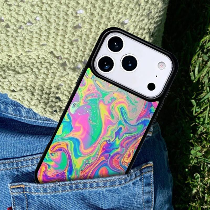 Hippie Trippy Psychedelic Message Abstract phone case cover Compatible with for IPhone 17air 16e 15 14 13 12 11Pro Max 17 Air