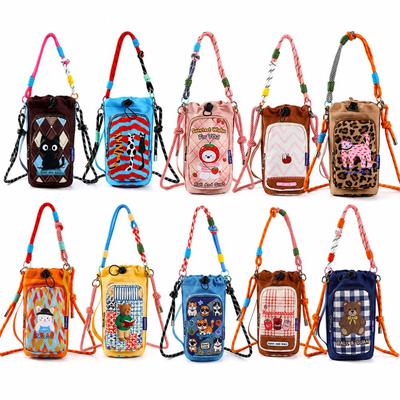 Water-resistant Water Bottle Bag Cartoon Insulating Cup Sleeve New Carrier Bag  for Outdoor Sports