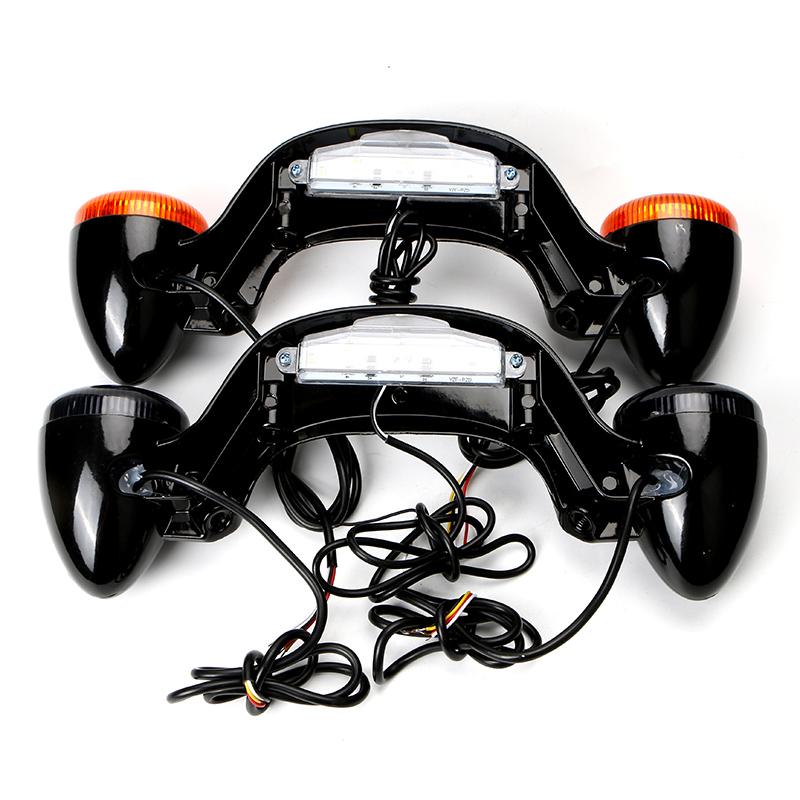 Motorkerékpár LED Hátsó Indexfény Féklámpa Sáv Hátsó Lámpa Lámpa Harley Davidson 2010-Későbbi Road Glide Indexlámpa Átlátszó