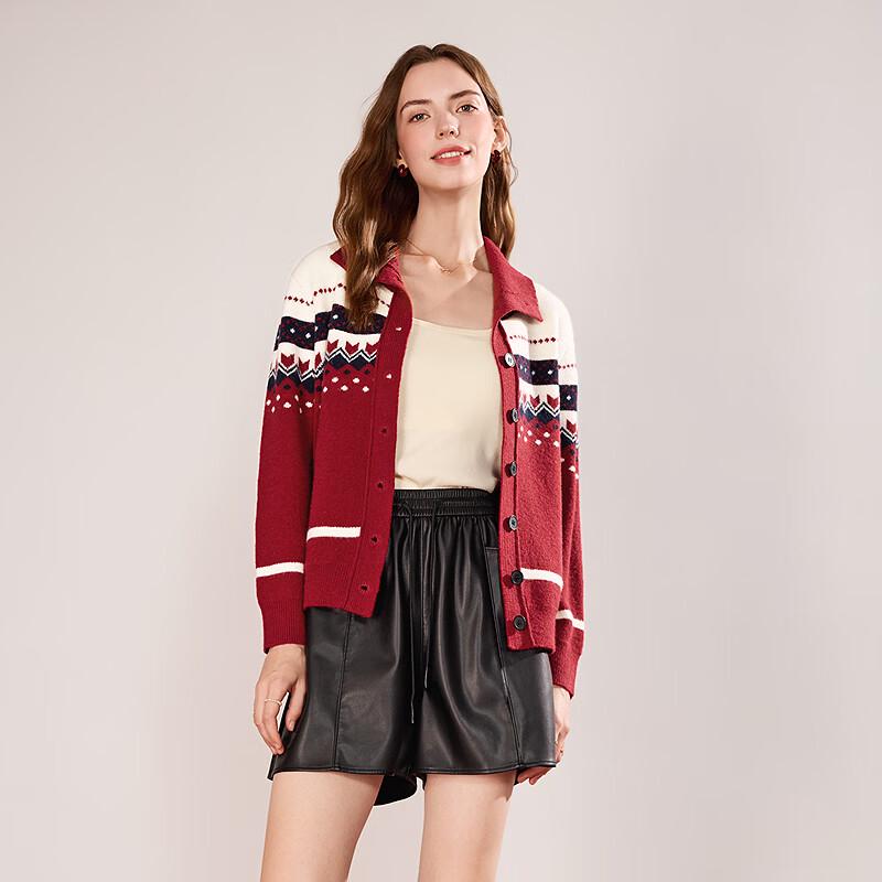 Betu Women's Fair Isle Jacquard Cardigan