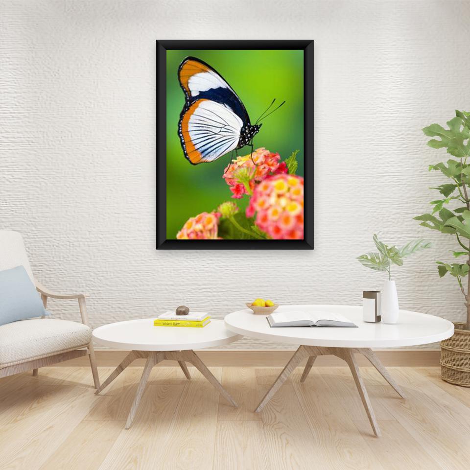 5D DIY Diamond Painting Butterfly Cross Stitch Kit Full Round Drill Embroidery Animal Mosaic Home Decor Kit Wall Art Gift