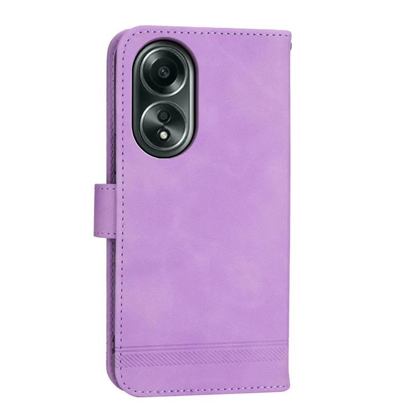For OPPO A58 4G Leather Case On For OPPO A58 A18 A38 4G A78 5G A17 OppoA58 A 58 Wallet Card Holder Stand Book Cover Funda