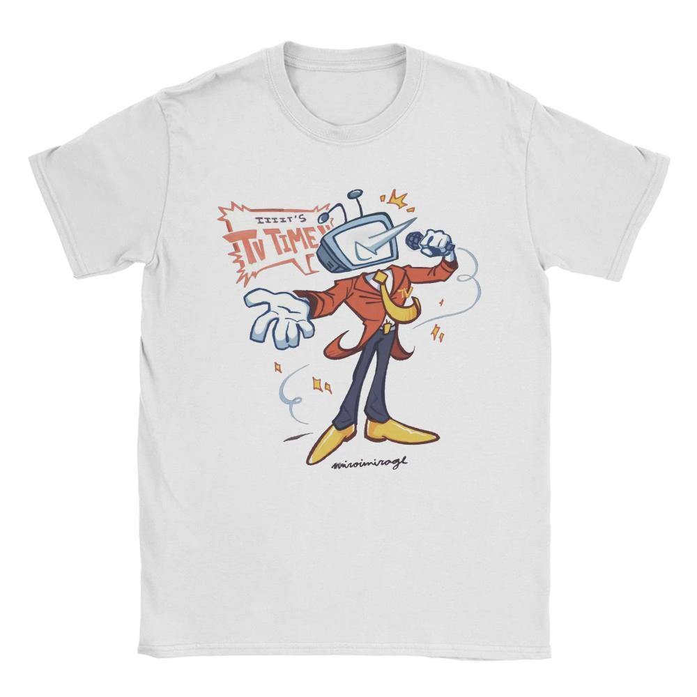 Sommer Herren T-Shirt Deltarune 3 Tenna Es ist TV-Zeit Damen T-Shirts Hip Hop Strand T-Shirts Streetwear Lockere Baumwoll-Tops Geschenkidee