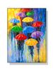 Abstract Colorful Umbrella Landscape In The Rain Poster Canvas Oil Painting Wall Art For Modern Living Room Home Decor Cuadros