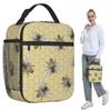 Bienen nahtloses Muster isolierte Lunchtasche für Kinder Schul-Kühltasche Thermische Lebensmittelbox Tragbare Lunchboxen Behälter