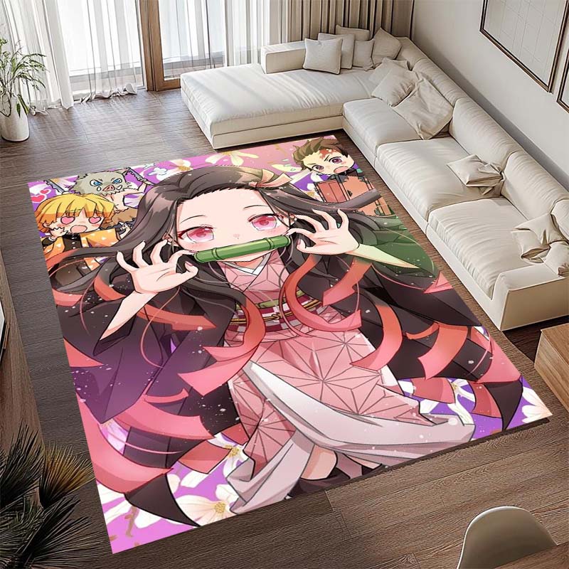 Kimetsu no Yaiba (Insect Pillar Butterfly Ninja) rug, suitable for playrooms, bedrooms, living rooms, sofas, and other home déco