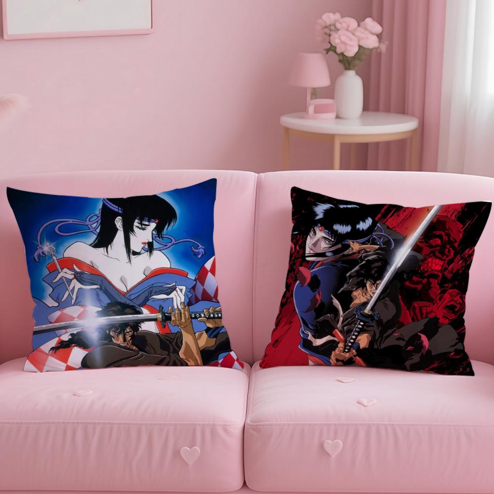 Klassische Anime Ninja Scroll Kissenbezug Weich & Leicht zu Waschen Kissenhülle – Vielseitig für Sofa, Bett, Reise und Büro