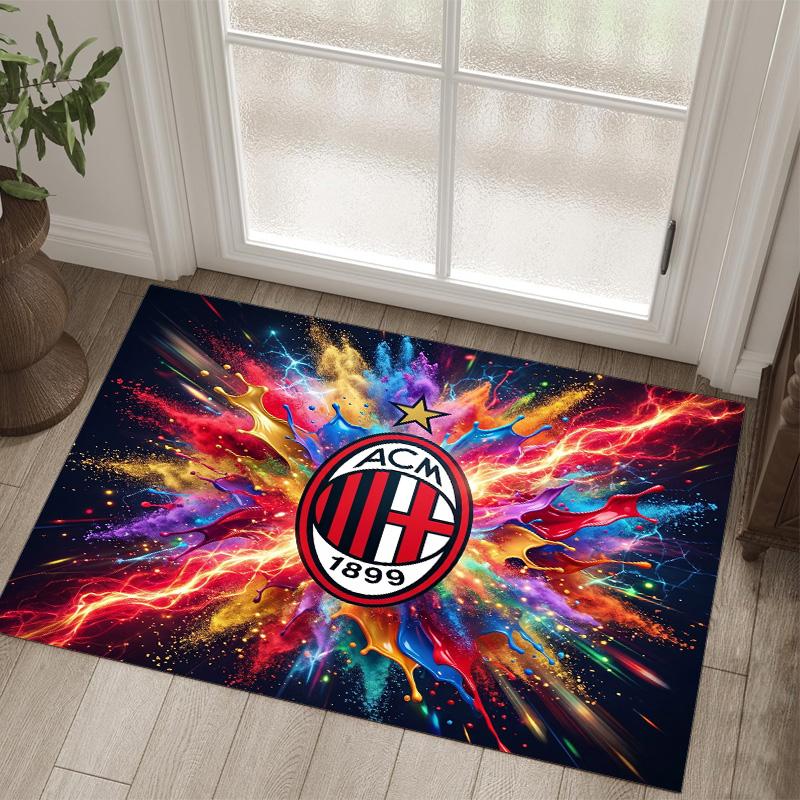 AC Milan Design Crystal Velvet Carpet Cozy Non?Slip Printed Rug For Bedroom Living Room Entrance