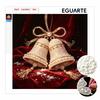 Small Framed Pearl Painting Kit Christmas Bells DIY Shiny Bead Art Creative Leisure Craft Ready To Display Home Decor Elegant Art Piece