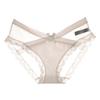 Women's Sexy Panties Lace See Through Underwear Low Rise Thin Mesh Sheer Underpants Breathable Bikini Briefs
