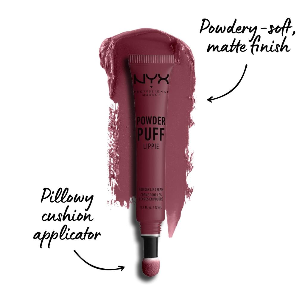 Nyx Professional Makeup Pudrový štětec na tvář Lippie Lip Cream, Tekutý rúž, Matný finiš - Moody