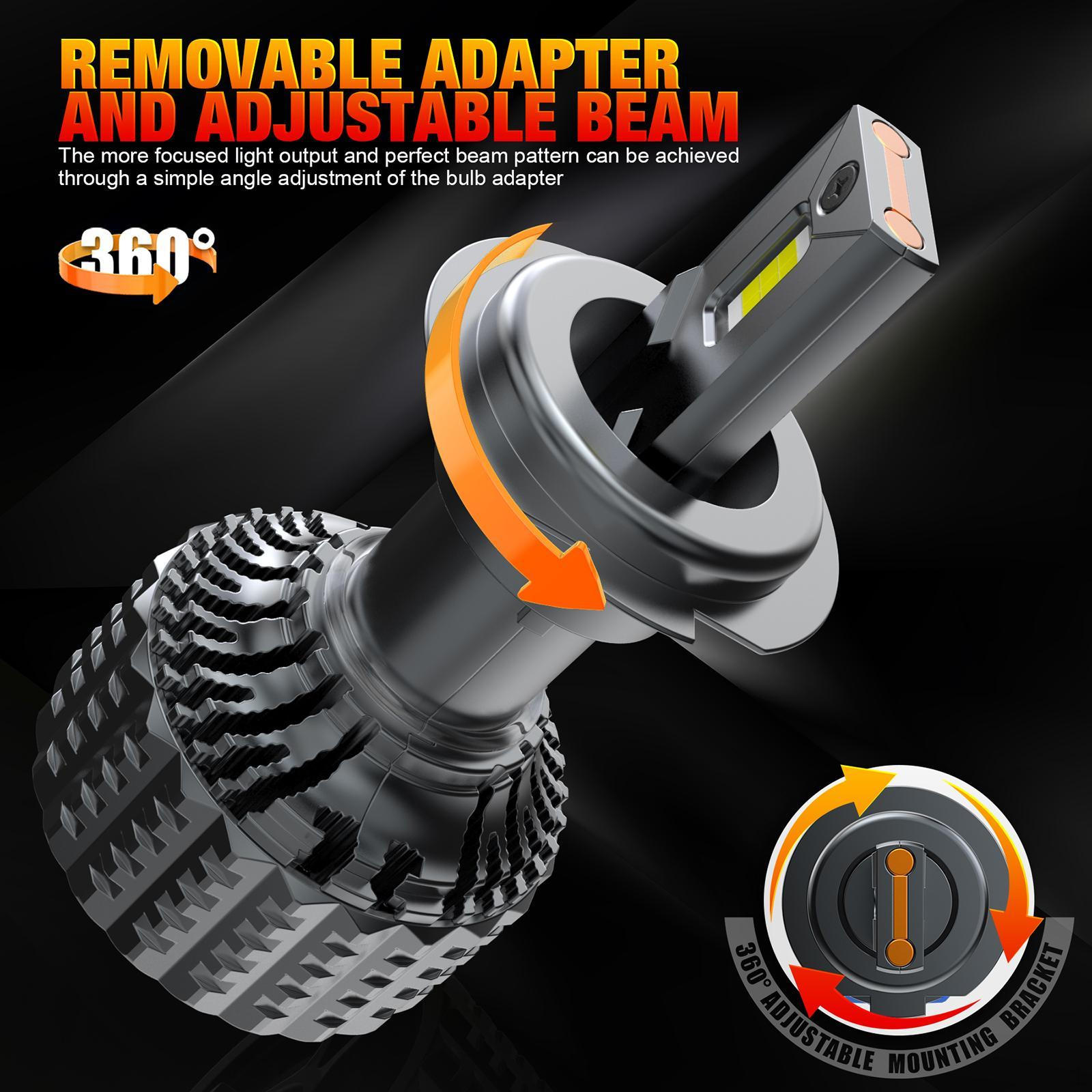 

2 шт. светодиодные лампы противотуманные фары 5200LM сменные автомобильные аксессуары, водонепроницаемые универсальные H7