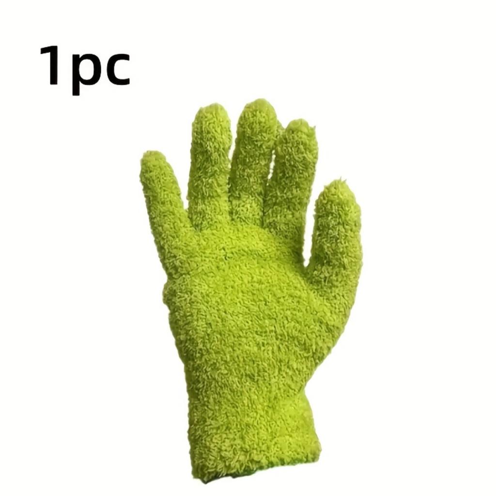 Ultra Fine Fiber Dust Removal Gloves - Coral Fleece Fabric, Elastic and Breathable, Easy To Clean Dust On Car, Boat and Plant Surfaces