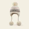 Warm Jacquard Knitted Hat Printed Ear Protection Hat Fashion Printing Knit Cap  Autumn