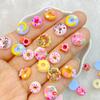 20Pcs Mixed Nail Art Resin Cartoon Doughnut Designer Charms Rhinestones DIY Craft For Nail 3D Decorations Jewelry