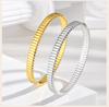 Stainless Steel Bangle Bracelet Women,18k IP Gold Plated Waterproof  Minimalist Designer Inspired Jewelry Gift