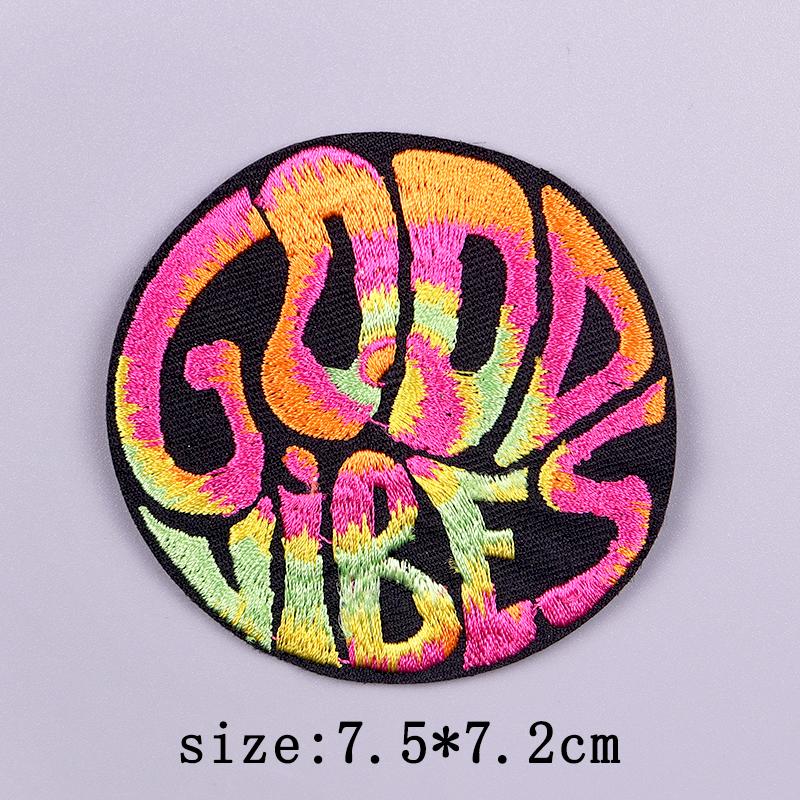 

Патч с вышивкой «Лунный кристалл», термонаклейки для одежды, вышитые патчи с цветами для одежды, мультяшный патч, значки на липучке