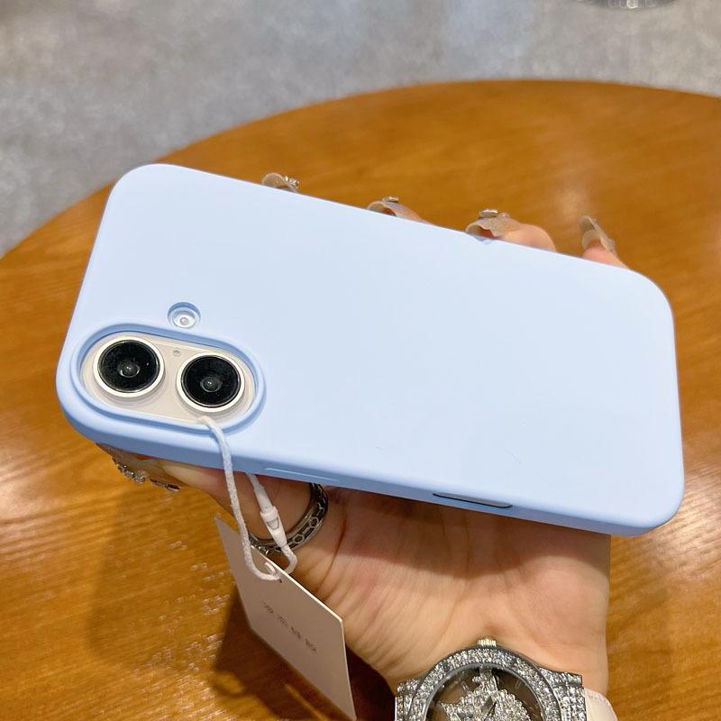 Aplicabil Pentru Carcasă Telefon Mobil Apple 16 Promax Ultrathin Oficială Silicon Lichid Iphone15 Carcasă Simplă Culoare Solidă Anti-cădere