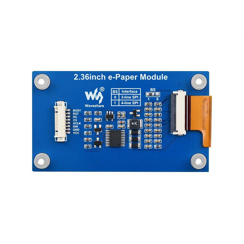Weisnow 2.36" E-Paper Module 296x168, Quad-Color Display (Red, Yellow, Black, White)