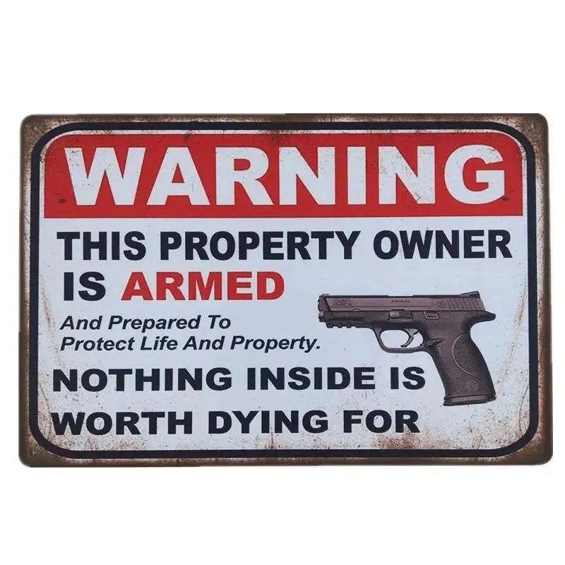 Vintage Shabby Chic Kein Unbefugtes Metalls Child Retro Garage Gefahr Warn Plakette Für Wand Dekoration