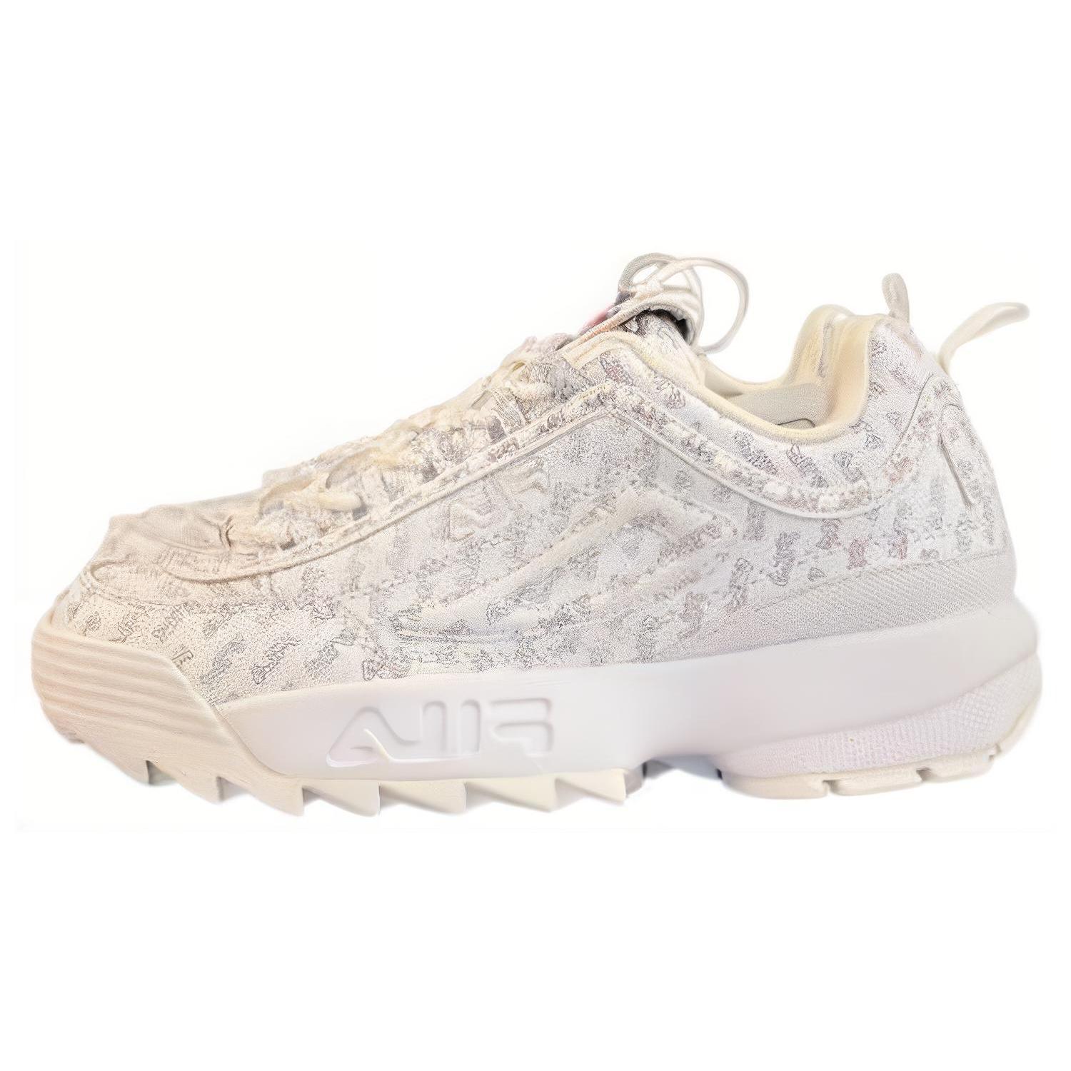 

New FILA Women s Disruptor 2 Multi Logo Print 5FM00597125 35.5