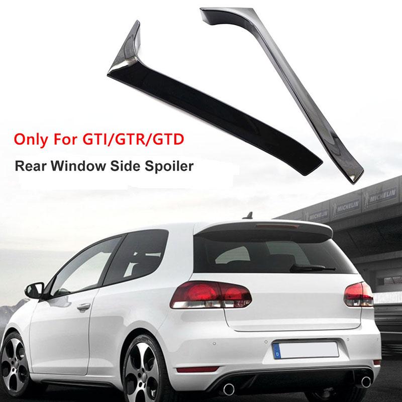 Pro VW Golf 6 MK6 GTI GTR GTD 2008-2012 Zadní boční spoiler na okno Canard Canards Splitter Dekorace exteriéru vozu Plastový levý pravý