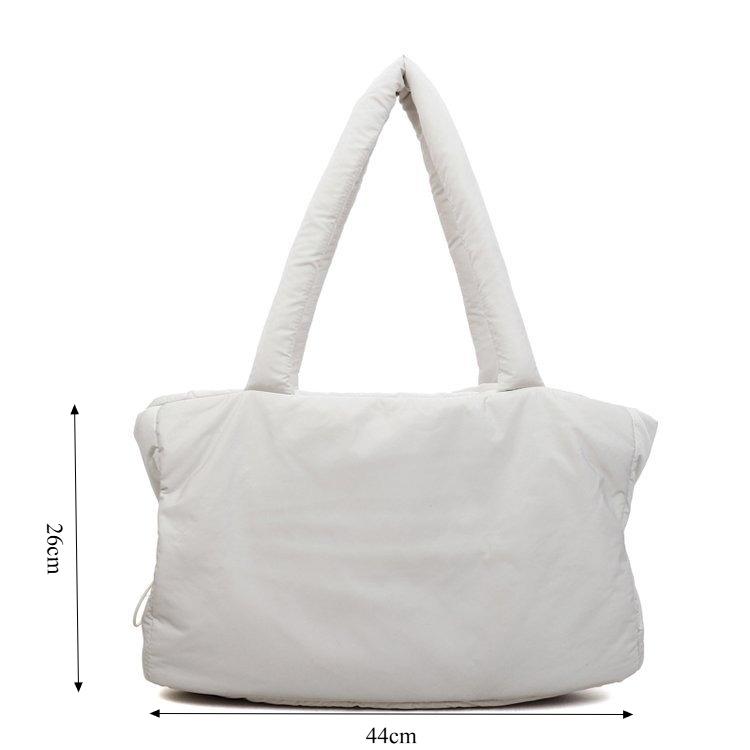 

Fashi Winter Women Shoulder Bag Large Simple Shopping Commuting Bag Simple and Practical Textured Casual Versatile Tote Bag бежевый