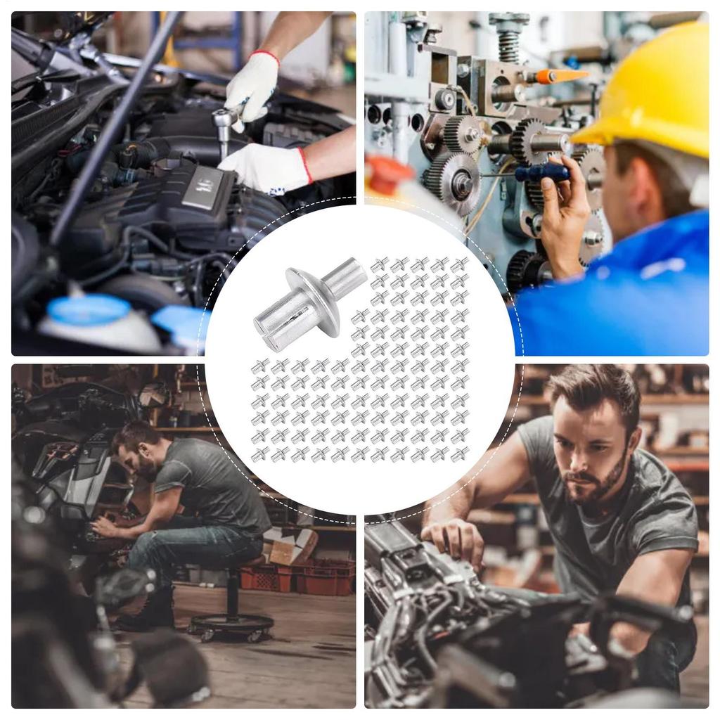 50/100 st Hammarslagnitar Expanderande Rundhuvud Aluminiumspik Rostfritt Stålpinne Expanderande Spik Expanderande Nitrar