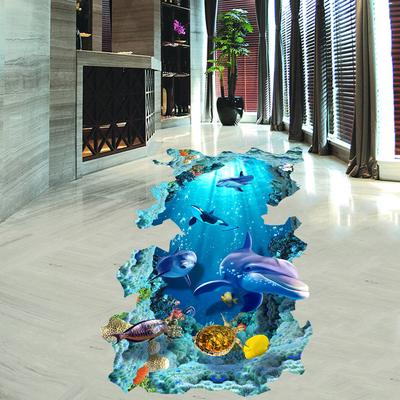 Waterdichte 3D dolfijn vis muurstickers voor kinderkamer verwijderbare DIY PVC sticker behang stickers badkamer decoratie