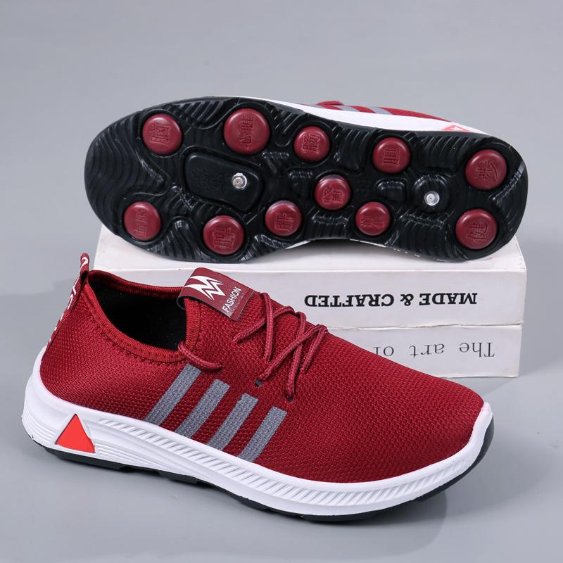 

Подарки специально для тканевой обуви, которая будет продавать обувь, повседневные одинарные туфли, обувь для ходьбы для среднего и пожилого возраста, дышащая с мягкой подошвой 44 красный