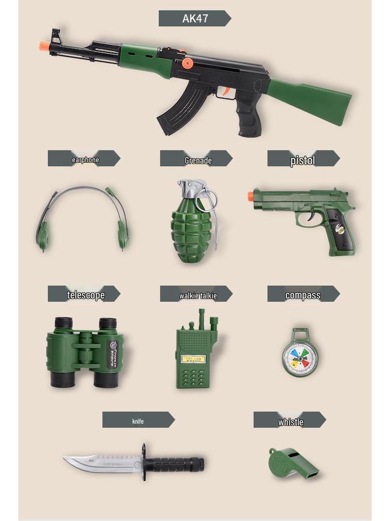 Children's AK47 Toy Submachine Inertia Role-Playing Set
