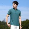 Summer Men's Ice Silk Seamless Polo Shirt Quick-drying Short-sleeved Stretch Breathable High-end Business Casual Trend Tooling Clothing
