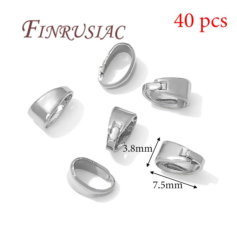 20-50pcs 18K Gold Plated Pendant Connector,Pinch Bail Clasp,Jewelry Making Supplies,Brass Bail,Necklace Bails,DIY Accessories