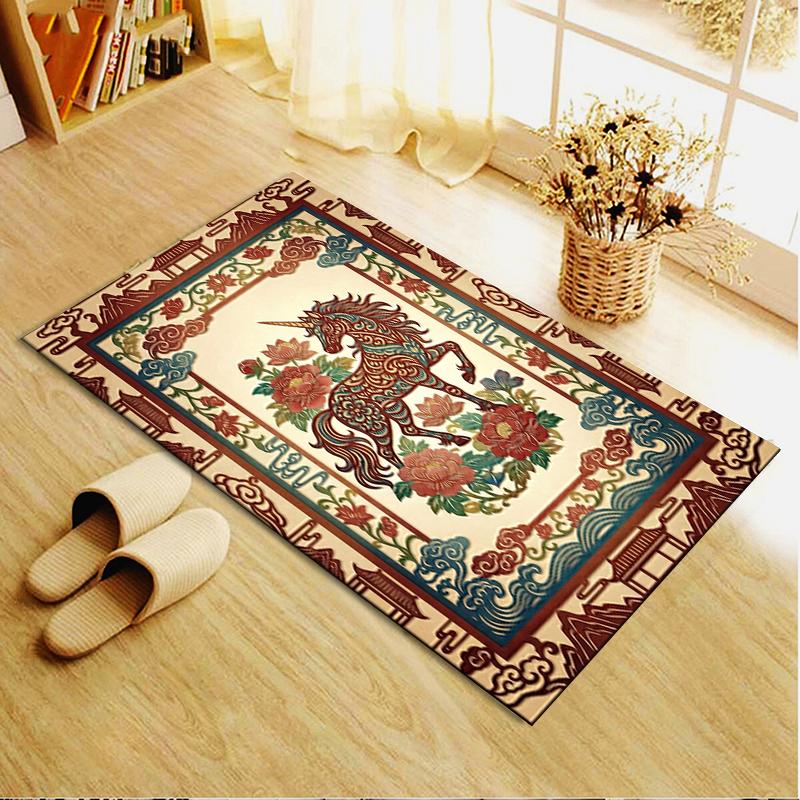 2025 New Unicorn Animal Carpet Rug for Living Room Bedroom Home Sofa Decoration,Kids play Non-slip Floor Mat133