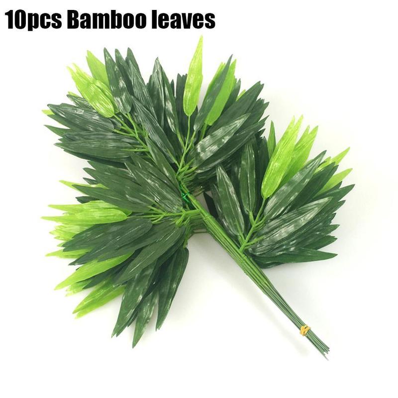 Simulated Leaves, Bamboo Leaves, Hanging On The Wall, Green Wall Flowers And Indoor Artificial U8U6