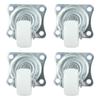 Parts Swivel Casters Warehouses Wheel White Silver 250G Mount Ball With Rubber Bearing Wheels Material Handling