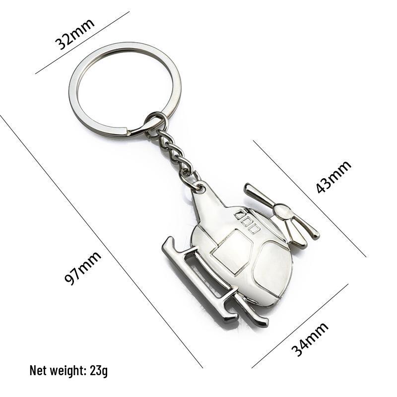 Creative Metal Airplane Keychain - Miniature Engine Pendant & Aviation Gift