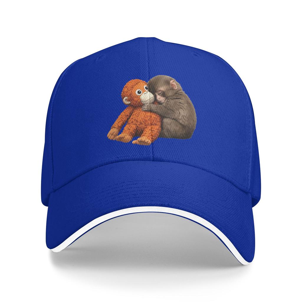 Summer Cute Baby Monkey Punch Baseball Cap Outdoor Gym Casual Design Sun Trucker Hat Couple Women High Quality Snapback Cap
