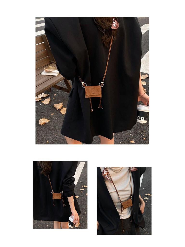 Autumn/Winter Retro Suede Mini Coin Purse: Exquisite Women's Crossbody & Shoulder Bag.