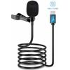 1 Set Omnidirectional Type C Lapel Microphone for Desktop and Notebook Gaming Video Recording and Meetings Lavalier Mic