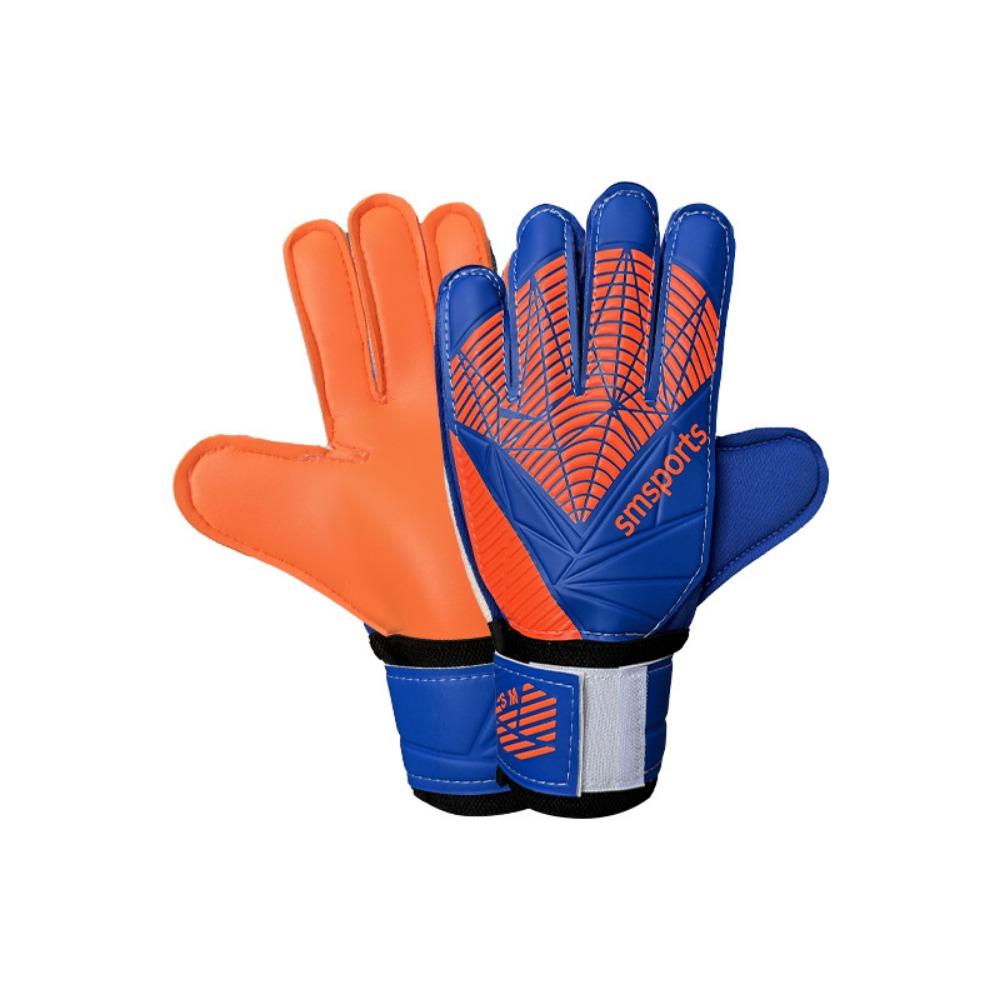 

Латексные футбольные перчатки с защитой пальцев, износостойкие футбольные вратарские перчатки, уличные перчатки Size 6 синий